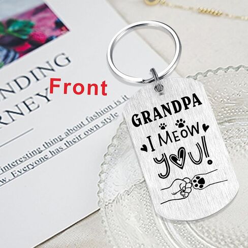 Laluminter أفضل هدايا الجد للقطط - هدايا I Meow You Grandpa من القطط - هدية عيد الميلاد لجد الحيوانات الأليفة ذات الفراء in Kuwait