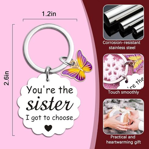Gifts for Sister Gifts From Sister In Law Gift for Friends Best Friend Keychain You're the Sisters I Got to Choose Butterfly Gift for Women Bestie in Saudi Arabia