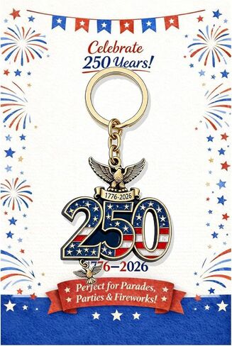 USA 250 Anniversary Keychain Patriotic America 250 Merchandise 250th Freedom Key Ring Souvenir in Saudi Arabia