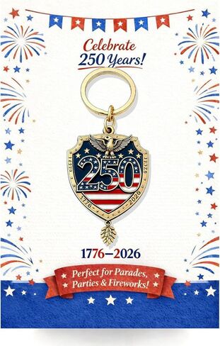 USA 250 Anniversary Keychain Patriotic America 250 Merchandise 250th Freedom Key Ring Souvenir in Kuwait