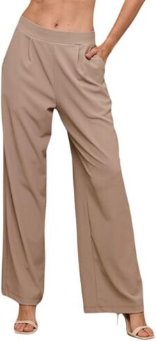 LOVER BRAND FASHION Women's High Waisted Wide Leg Palazzo Pants Buttery Soft Stretchy with Pockets for Yoga,Work,Casual Wear in Saudi Arabia