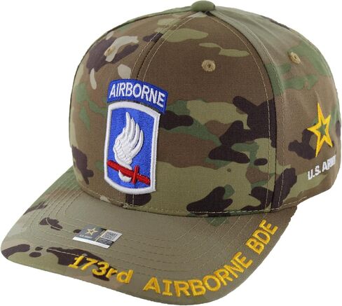 Officially Licensed U.S. Army Military Vietnam Veteran Baseball Cap - 173rd Airborne Embroidered U.S. Flag Premium Quality Adjustable Hook-and-Loop Closure Hat Camo in Saudi Arabia