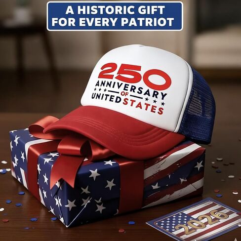 AICase 250 الذكرى السنوية قبعة الولايات المتحدة الأمريكية، للعام 250th America Merchandise الولايات المتحدة الأمريكية 250 قبعة عيد ميلاد عيد الاستقلال الأمريكي Merch 4 يوليو ملابس للنساء والرجال هدايا الوطنيين -V3 in Kuwait