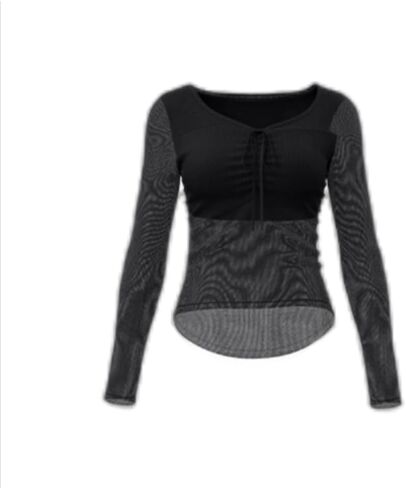 Women's Long Sleeve Yoga Tops Breathable Mesh Workout Shirts in Bra Pilates Athletic Tops with Strap in Saudi Arabia
