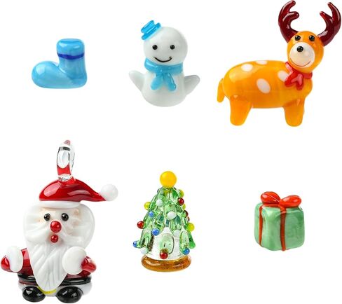 8 Pcs Blown Caterpillar Mini Glass Figurines Tiny Glass Animals Handmade Lampwork Animal Figurines Sets for Home Decoration Collectibles and Gifts in Saudi Arabia
