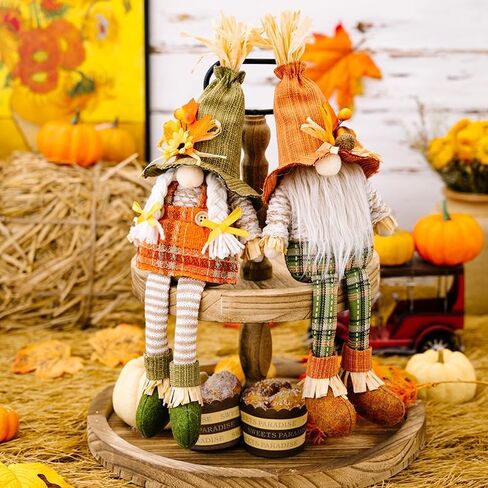Thanksgiving Fall Decor – Cute Plush Gnomes for Home, Office, Indoor, Room, Mantel, Shelf, Tiered Tray, Porch, & Desk – Harvest Table Centerpieces & Autumn Gifts for Thanksgiving in Saudi Arabia