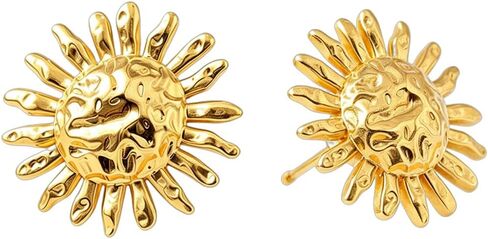 Gold Sun Earrings for Women Summer Sun Earring Jewelry in Saudi Arabia