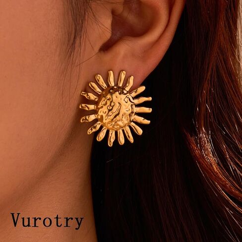 Gold Sun Earrings for Women Summer Sun Earring Jewelry in Saudi Arabia