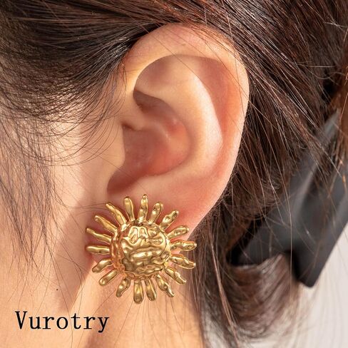 Gold Sun Earrings for Women Summer Sun Earring Jewelry in Saudi Arabia