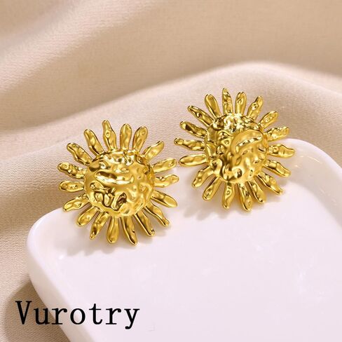 Gold Sun Earrings for Women Summer Sun Earring Jewelry in Saudi Arabia