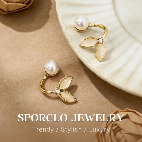 Pearl Earrings for Women 14k Gold Plated Stud Earrings Surgical Stainless Steel Earring Hypoallergenic 2026 Trendy Wedding Jewelry Gift for Sensitive Ears in Kuwait
