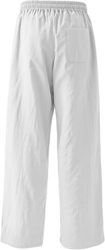 Women's Linen Wide Leg Pants Summer Casual Flowy Drawstring Elastic Waist Trousers with Pocket for Travel Office Beach in Saudi Arabia