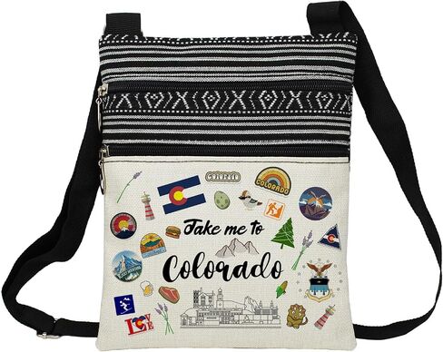 Take Me To Colorado Messenger Bag Small Ethnic Pattern Adjustable Strap Crossbody Zipper Pouch Travel Colorado Phone Organizer Wallet Cute Shoulder Handbag for Women Friends in Kuwait