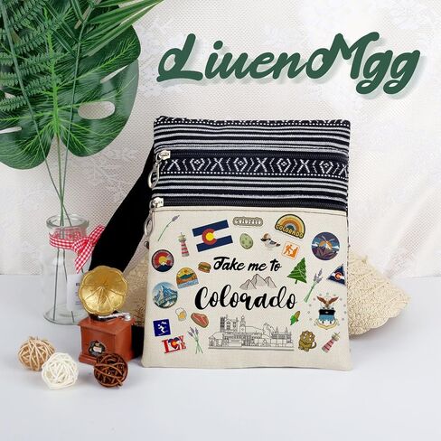 Take Me To Colorado Messenger Bag Small Ethnic Pattern Adjustable Strap Crossbody Zipper Pouch Travel Colorado Phone Organizer Wallet Cute Shoulder Handbag for Women Friends in Kuwait