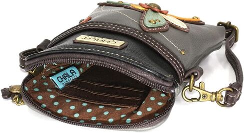 Chala Group Dragonfly Cellphone Crossbody Handbag - Convertable Strap (Grey_ Dragonfly) in Kuwait