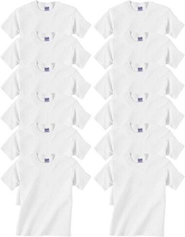 Gildan Youth Heavy Cotton T-Shirt, White, X-Large ( Pack12 ) in Saudi Arabia