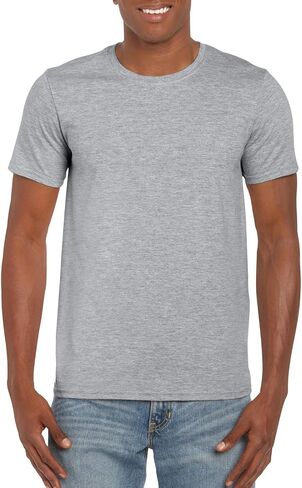 Gildan Mens Softstyle T-Shirt, 5XL, Sport Grey, 5XL, Sport Grey in Saudi Arabia
