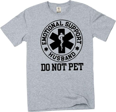 Men's Funny Emotional Support Husband T-Shirt Sarcastic Do not pet Father's Day dad Gift tee in Saudi Arabia