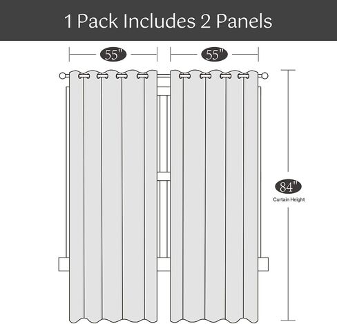 Petrichor Gray Luxury Double Layer Curtains, Satin-Lined Voile Embroidered Floral Pattern, Light Filtering Grommet Top Window Drapes for Living Room Bedroom Decor, 2 Panels, 55" W x 84" L in Saudi Arabia