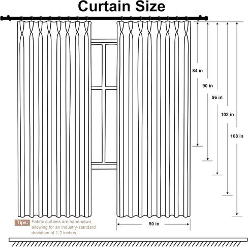 hoeflife 50 Inches Wide Blackout Pinch Pleated Curtains Rings Hooks 2 Panels for Living Room Pinch Pleat Curtains 84 Inches Long for Dining Bedroom Office Beige in Saudi Arabia