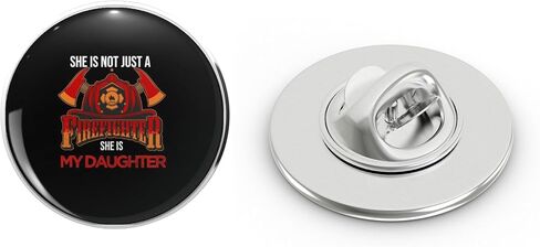 She Is Not Just A Firefighter She Is My Daughter My Daughter Is Firefighter Thin Red Line Proud Fire Dad Mom Metal Lapel Pin Tie Tack Pinback 0.75" in Saudi Arabia