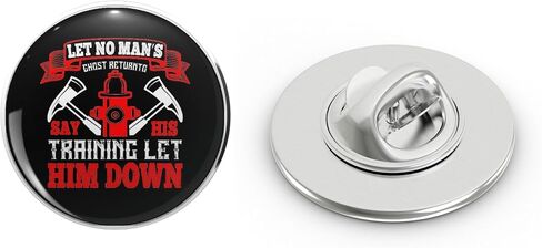 Let No Manâ€™s Ghost Return To Say His Training Let Him Down Metal Lapel Pin Tie Tack Pinback 0.75" in Saudi Arabia