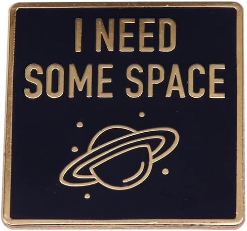 I Need some Space Enamel Lapel Pin Cosmic Emblem Funny Metal Badge Brooch in Kuwait