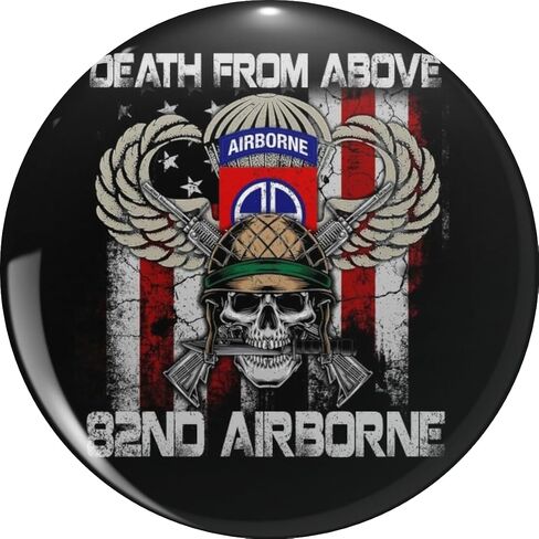 Death From Above 82nd Airborne Division Vetarn Metal Lapel Hat Pin Tie Tack Pinback 0.75" in Saudi Arabia