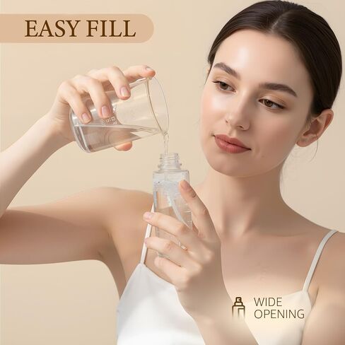 Eccliy 24 Pack Mini Travel Spray Bottles 1.35oz/40ml Fine Mist Empty Spray Bottles Small Leakproof Refillable Plastic Bottle Set for Perfume Essential Oils Toners Rose Face Hair Outgoing(Transparent) in Kuwait