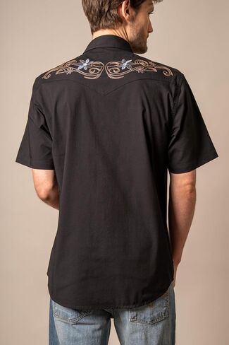 Kimes Ranch Men's Leland Short Sleeve Western Shirt, Pearl Snap Button Down, Coolmax Performance Fabric in Kuwait