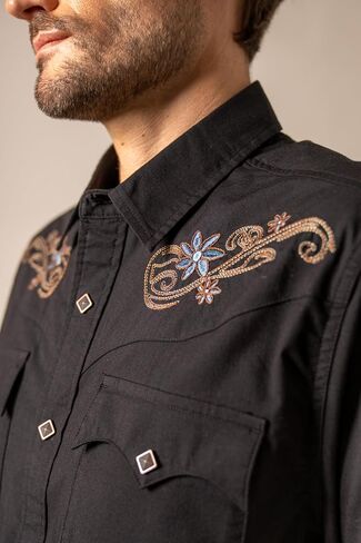 Kimes Ranch Men's Leland Short Sleeve Western Shirt, Pearl Snap Button Down, Coolmax Performance Fabric in Kuwait