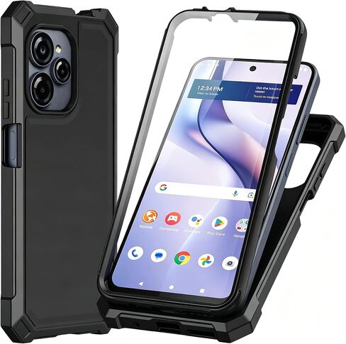 بالنسبة إلى Blu View Speed ​​Ultra 5G B1660V CASE مع واقي الشاشة ، فإن حماية الجسم الكاملة للكمبيوتر الأمامي الخلفي من السيليكون الناعم ، حالة الهاتف الثقيلة للحماية من الصدمات لـ Blu View Ultra Blue in Kuwait
