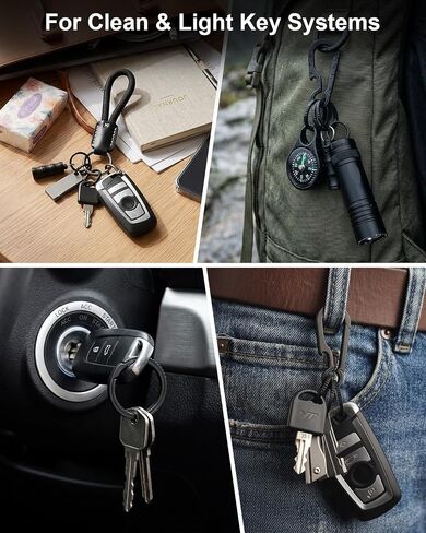 PJYTAC Titanium Key Rings Side Push Key Chain Rings Heavy Duty, Ultra Light Easy to Open Keyrings for Key Fobs Gift for Men in Saudi Arabia