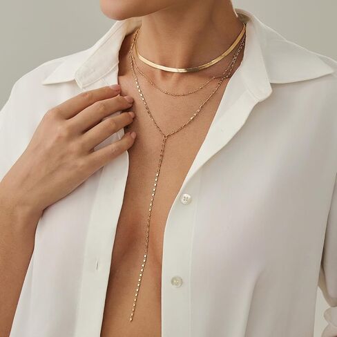 Gold Beaded Necklace for Women Layered Jewelry fall fashion jewelry womens fashion in Kuwait