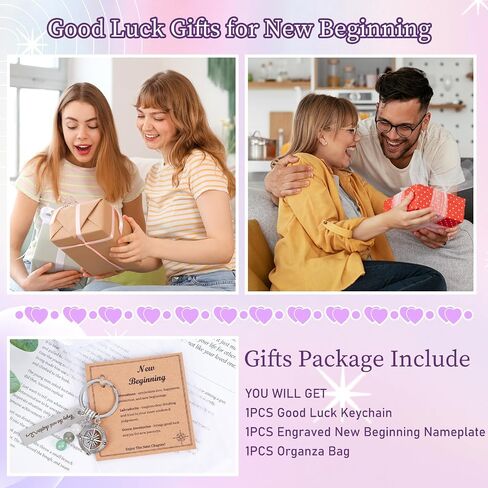 New Beginnings Gifts for Women - Enjoy The Next Chapter Gifts for College High School Graduation Compass Keychain Gift for Friend Coworker Teacher Nurse Senior‌ Retirement Farewell Going Away New Job in Saudi Arabia