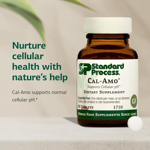 Standard Process Cal-Amo - Cellular Health Support Supplement - Lung Support Supplement with Calcium & Chloride - Support Healthy Respiratory Functions - 90 Tablets in Kuwait