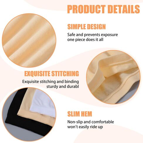 3PCS Cleavage Cover Up, Modesty Panel Bandeau Top for Women | Anti Peep Invisible Tube Top Bra Liner, Soft Stretchy Chest Wrap for Work Party Daily Wear in Saudi Arabia