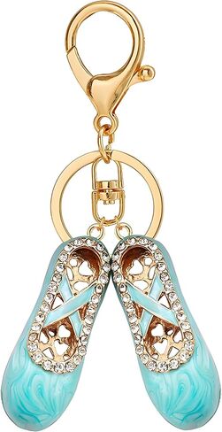 coadipress Ballet Shoes Keychain Rhinestone Crystal Ballet Slippers Keyring Charm for Women Bag Handbag Backpack Purse in Kuwait