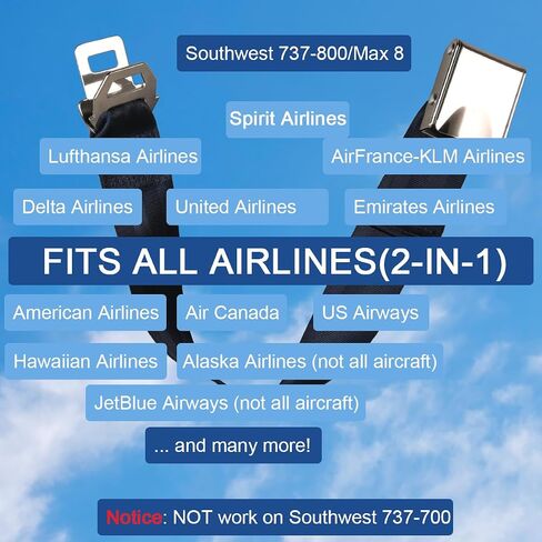 Air Belt Extender Strap Fits All Flights Including Southwest 737-800/737 MAX 8,Adjustable 7-25",Travel Comfort for Fat Big Obese People(2-in-1) in Saudi Arabia