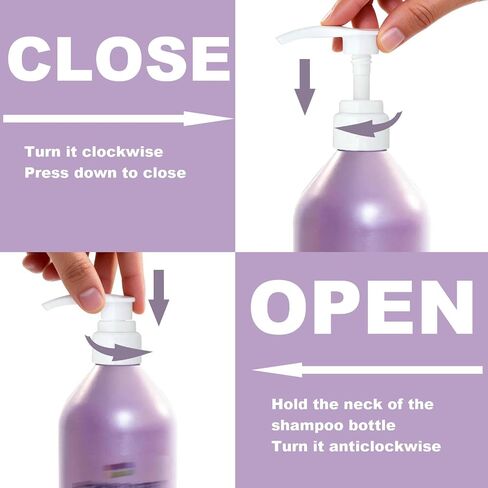 Shampoo/Conditioner Pump Compatible with Pureology, 2 Pump, 1 L/33.8 oz., Pump Dispenser Compatible with Pureology Shampoo and Conditioner, White in Saudi Arabia