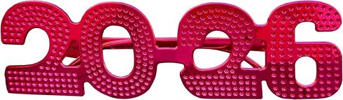 6 Pack of 2025 New Year's Crystal/Glitter/Solid/Metallic Plastic Party Glasses Celebration Eyeglasses in Kuwait