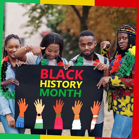 زينة Hoteam Juneteenth قلادة الزهور الأفريقية الأمريكية الأفريقية قلادة هاواي ليز أحمر أخضر أصفر أسود إكليل لشهر التاريخ الأسود للنساء والرجال لوازم حفلات الحرية in Kuwait