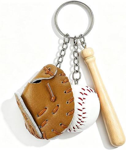 Baseball Keychains, Mini Cute Leather Baseball Keychain Sports Keychains Bagpack Pendant Decorations for Gifts Sports Souvenir Favors in Saudi Arabia