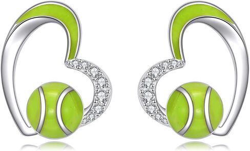 Volleyball/Basketball/Baseball/Soccer Earrings for Mom Women 925 Sterling Silver Sport Stud Earrings for Women Ball Jewelry Gifts for Sport Lover Player in Saudi Arabia