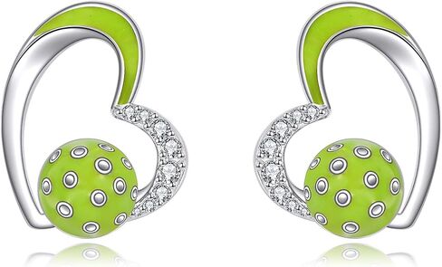 Volleyball/Basketball/Baseball/Soccer Earrings for Mom Women 925 Sterling Silver Sport Stud Earrings for Women Ball Jewelry Gifts for Sport Lover Player in Saudi Arabia