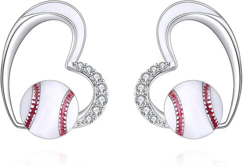 Volleyball/Basketball/Baseball/Soccer Earrings for Mom Women 925 Sterling Silver Sport Stud Earrings for Women Ball Jewelry Gifts for Sport Lover Player in Saudi Arabia