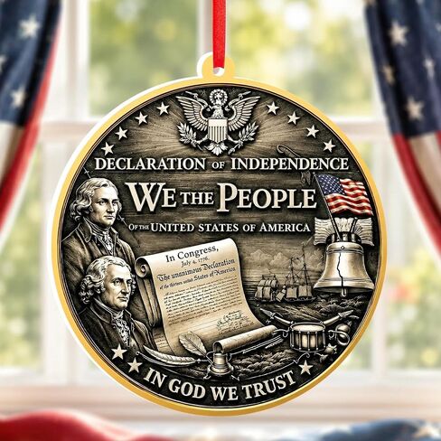 USA 250th Anniversary Ornament - Fourth of July Decorations - America 250 Decorations - 250th Anniversary USA Gift, 1776–2026 Patriotic Keepsake for Tree, Home & Holiday Display in Saudi Arabia