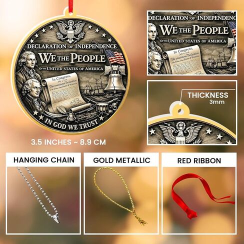 USA 250th Anniversary Ornament - Fourth of July Decorations - America 250 Decorations - 250th Anniversary USA Gift, 1776–2026 Patriotic Keepsake for Tree, Home & Holiday Display in Saudi Arabia