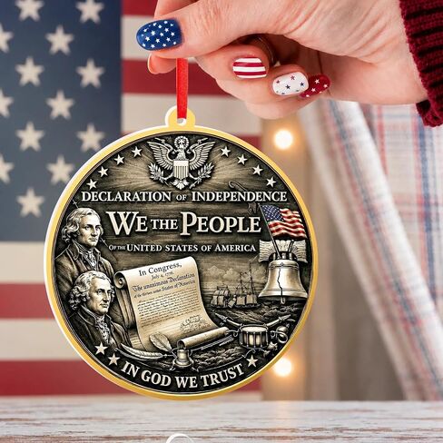 USA 250th Anniversary Ornament - Fourth of July Decorations - America 250 Decorations - 250th Anniversary USA Gift, 1776–2026 Patriotic Keepsake for Tree, Home & Holiday Display in Saudi Arabia