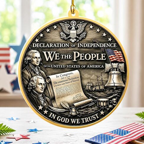 USA 250th Anniversary Ornament - Fourth of July Decorations - America 250 Decorations - 250th Anniversary USA Gift, 1776–2026 Patriotic Keepsake for Tree, Home & Holiday Display in Saudi Arabia